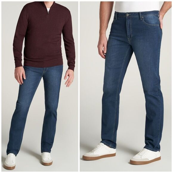 NWT American Tall Brand Straight Leg Jeans in Blue Steel Size 40/38 - Picture 3 of 13